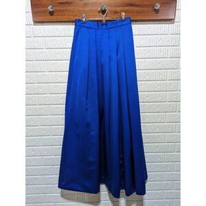 Blacktie by Oleg Cassini Women's Royal Blue Pleated A-line Maxi Skirt Size 10